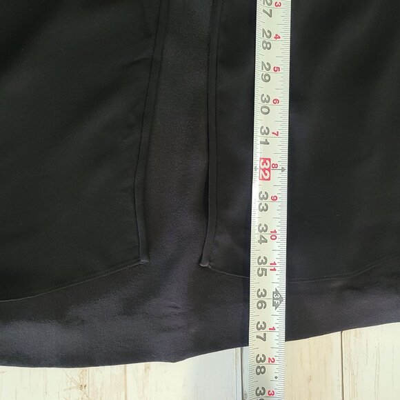 Theory Lylin Black 100% Silk Double Georgette Sleeveless Layered Mini Dress 6 - Picture 8 of 10